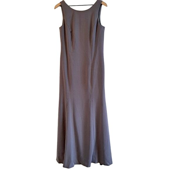 Dessy Collection 2936 Full Length Sleeveless Crepe Dress - Picture 10 of 11